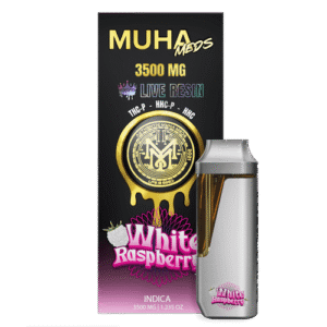 MUHA MEDS WHITE RASPBERRY 3500 MG DISPOSABLE| INDICA